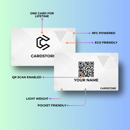 NFC Business Cards | Cardstore | WHITE SMART PVC NFC Digital Business Cards | NFC Card (CP1003)