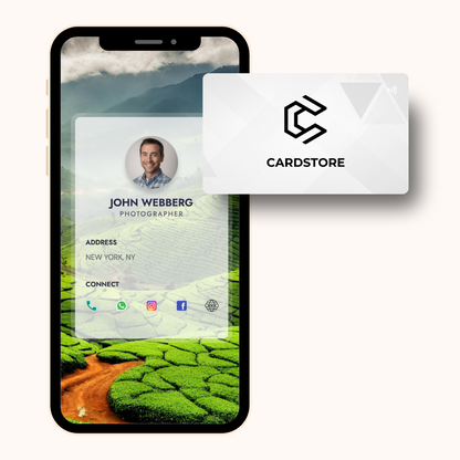 NFC Business Cards | Cardstore | WHITE SMART PVC NFC Digital Business Cards | NFC Card (CP1003)